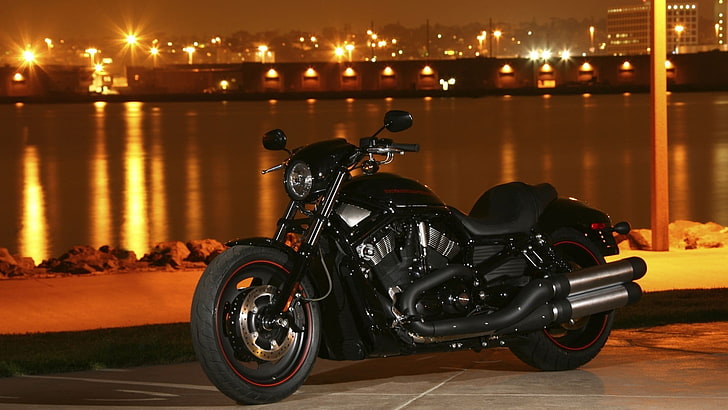 black cruiser motorcycle, Harley Davidson, Harley-Davidson VRSCD Night Rod, HD wallpaper
