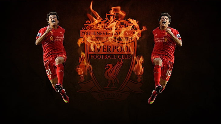 coutinho, Liverpool FC, YNWA, HD wallpaper