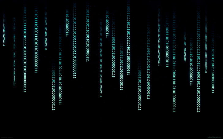 black and green lights digital wallpaper, Technology, Binary