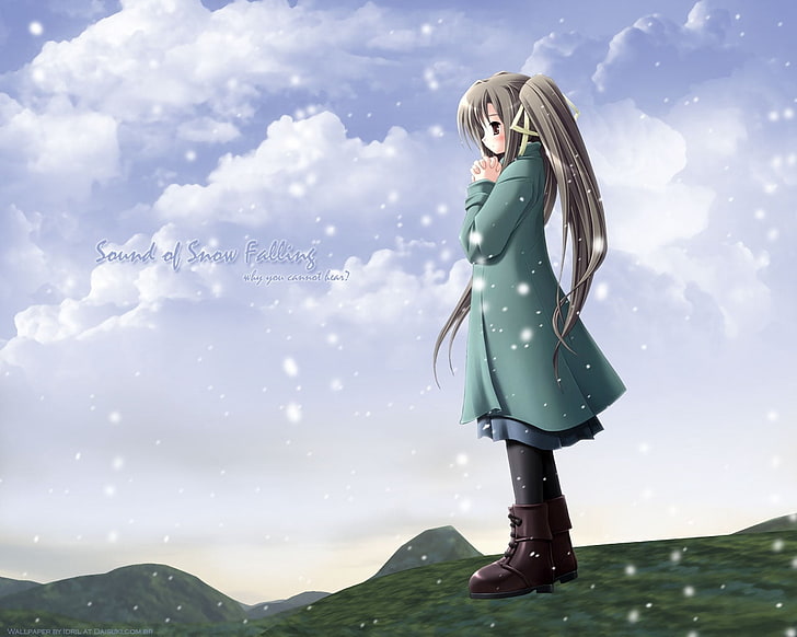 Hd Wallpaper Sound Of Snow Falling Anime Character