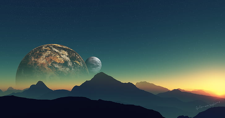 Hãy tưởng tượng bạn có thể ngắm nhìn những hành tinh xa to lớn với độ phân giải 4K trên màn hình của mình. Với màn hình tuyệt đẹp và đầy màu sắc của bạn, bạn sẽ có cảm giác như đang ở trong một thế giới khác. Ảnh về đường chân trời và mặt trăng cũng là điểm nhấn trong những bức ảnh này.