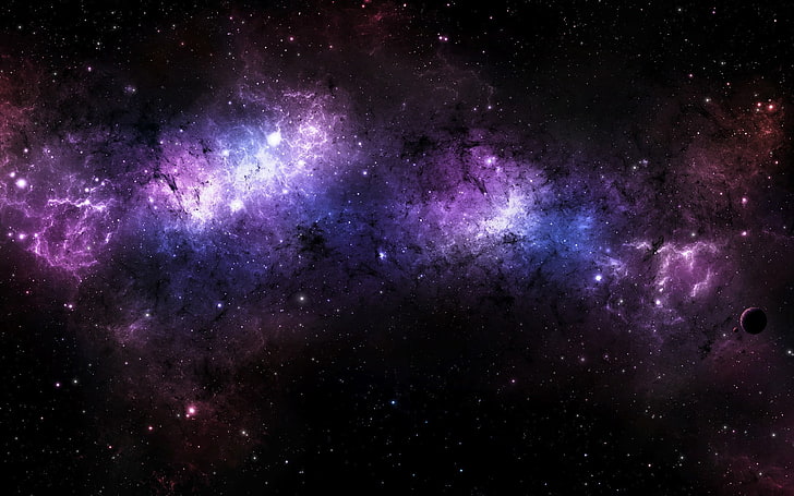 milky way, space, space art, stars, nebula, galaxy, render, planet