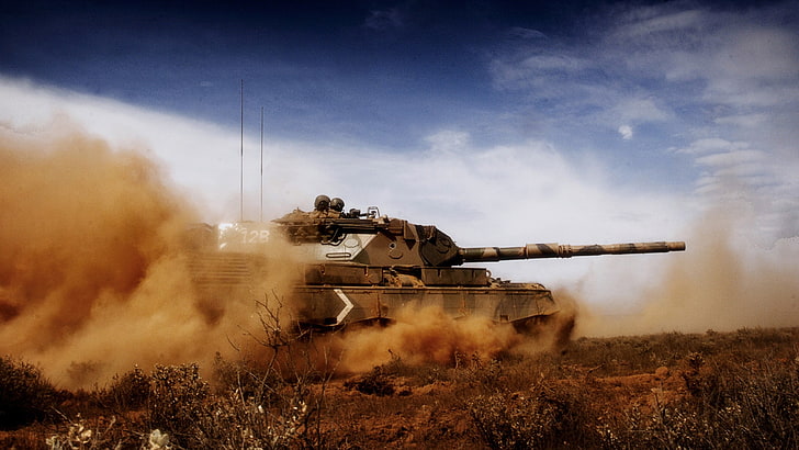 brown battle tank, army, military, vehicle, armed forces, war, HD wallpaper