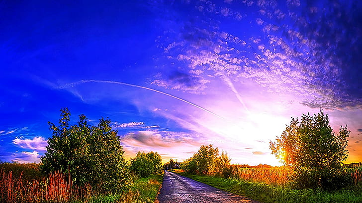 HD wallpaper: Clear Refresh, road, amazing, tree, light, blue, brightness,  clouds | Wallpaper Flare