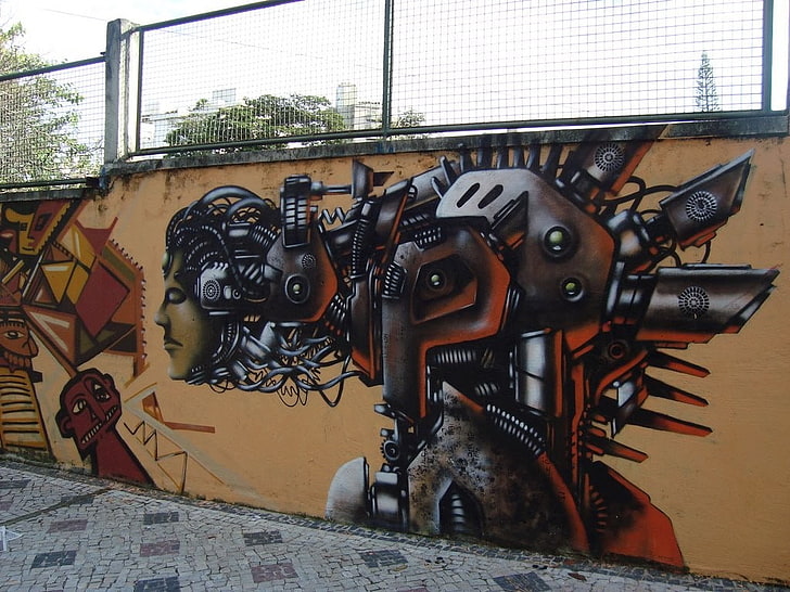 graffiti, wall, art and craft, creativity, representation, architecture, HD wallpaper