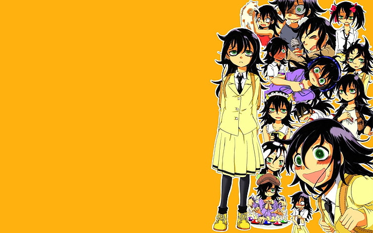 Anime Icon , Watamote v, Kuroki Tomoko computer folder icon transparent  background PNG clipart | HiClipart