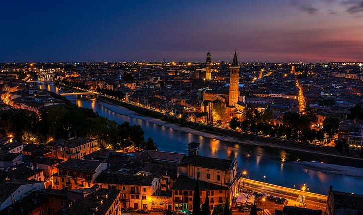 Italy, Verona, sunset, Best s, HD wallpaper