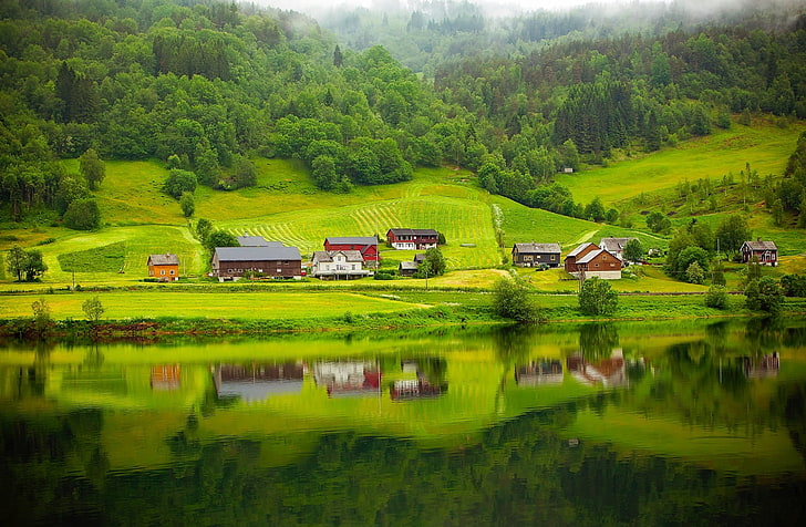 Norway Landscape, Europe, Sunrise, Nature, Beautiful, Summer, HD wallpaper