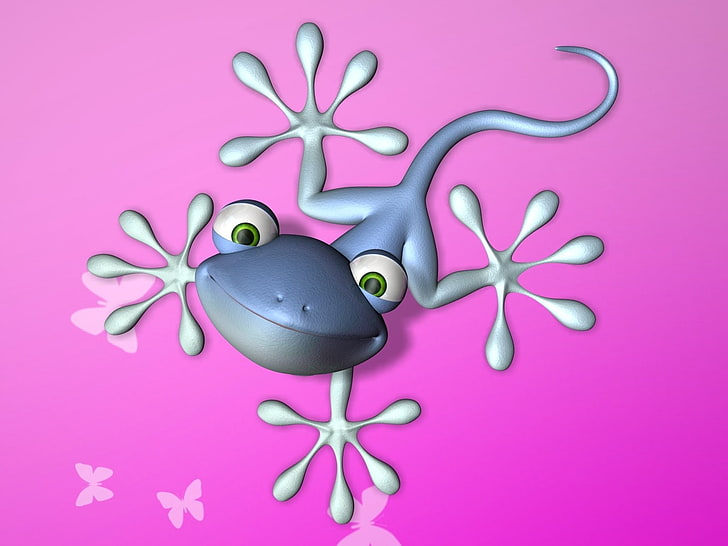 HD wallpaper: Artistic, 3D Art, Cartoon, Gecko, Lizard | Wallpaper Flare