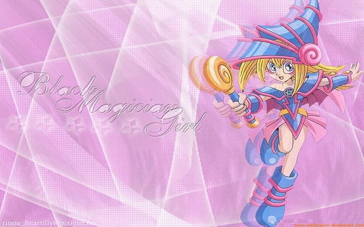 Yu-Gi-Oh!, Dark Magician Girl, pink color, representation, multi colored, HD wallpaper