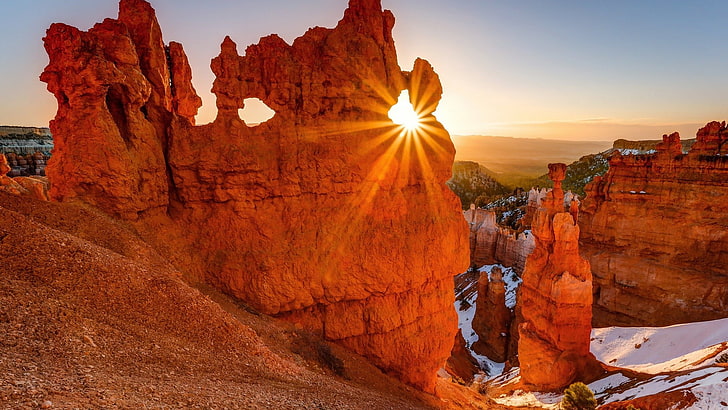 sunlight, rock formation, landscape, Bryce Canyon National Park, HD wallpaper