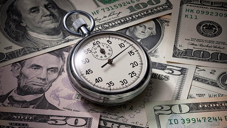 money  desktop backgrounds, finance, paper currency, clock