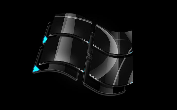 Windows Dark Glass Logo, HD wallpaper