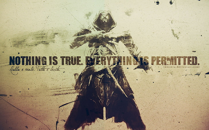 armored male illustration, assasin, Ezio, revelations, assasin's creed, HD wallpaper