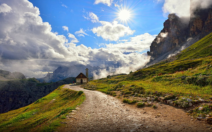 Tre Cime Di Lavaredo Italy Three Peaks (drei Zinnen In Germany Tre Thime In Cadorino Dialect Three Of The Most Famous Peaks Of The Dolomites