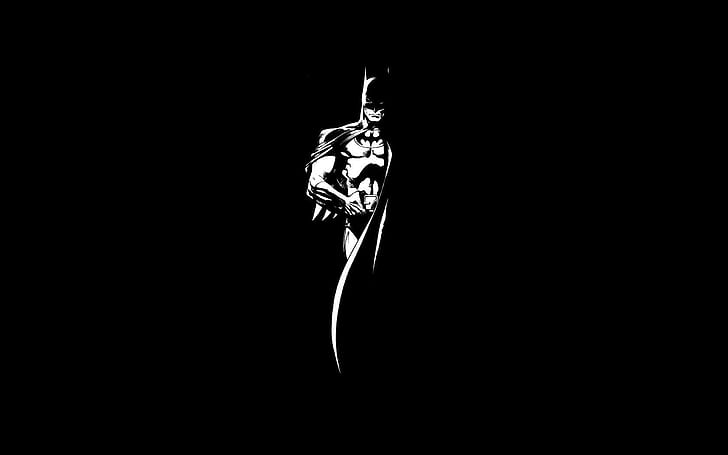 Batman, comic art, minimalism, HD wallpaper