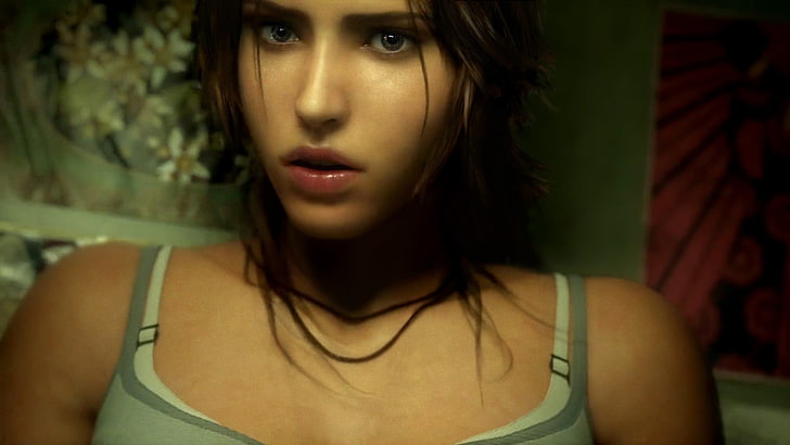 Lara Croft, Tomb Raider, video games, portrait, young adult