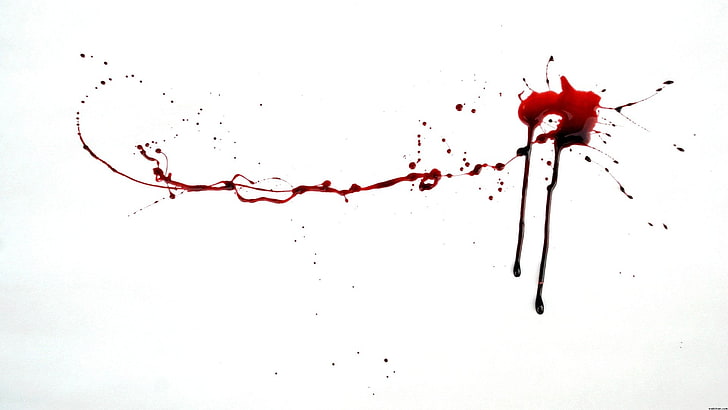 blood splat wallpaper, Dark, red, white background, studio shot, HD wallpaper