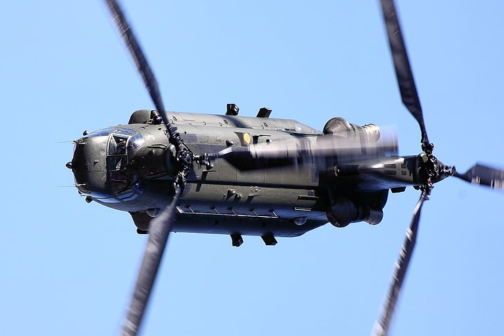 gray and black car engine, Boeing CH-47 Chinook, helicopters