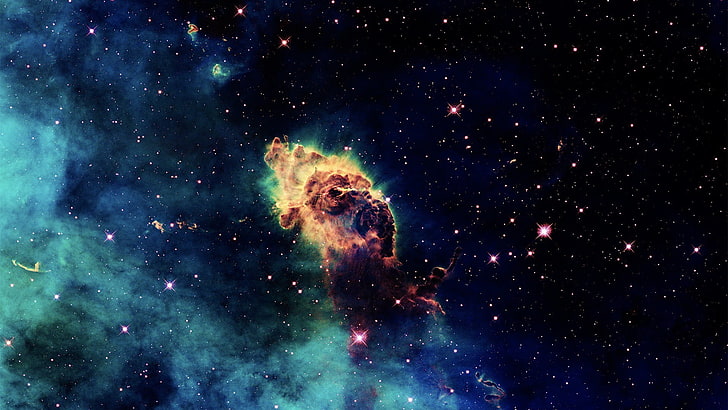 nebula wallpaper, galaxy, stars, space, digital art, space art