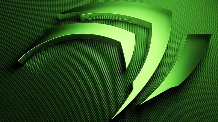 Nvidia, computer, green color, no people, indoors, technology, HD wallpaper