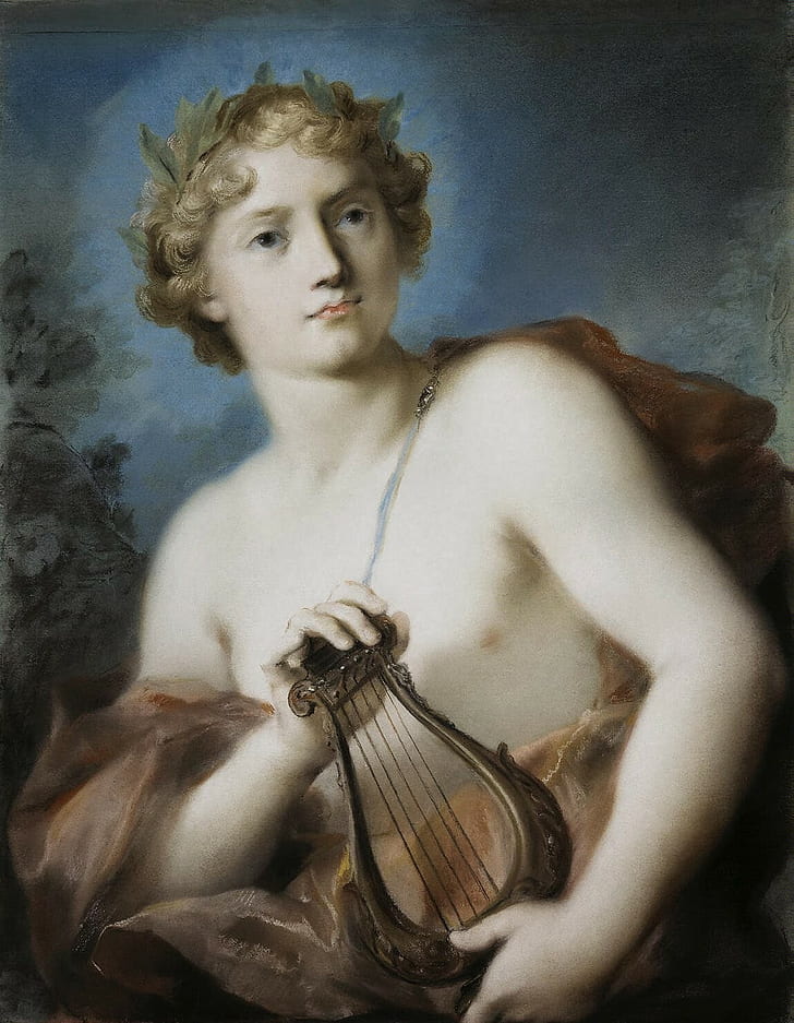 Apollo, Greek mythology, classic art, musical instrument, HD wallpaper