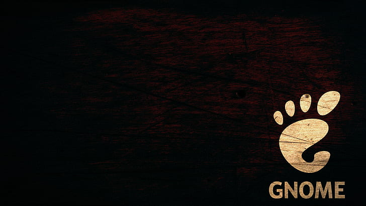 abstract, GNOME, dark, wood, Linux