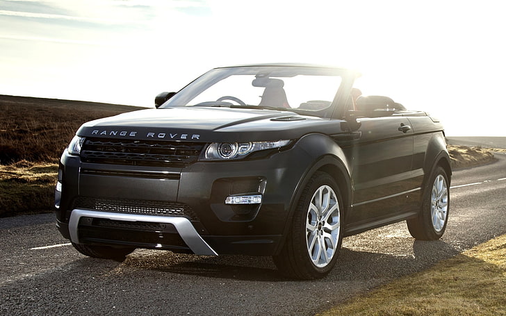 HD wallpaper: black Range Rover Evoque convertible SUV, road, the sky,  concept | Wallpaper Flare
