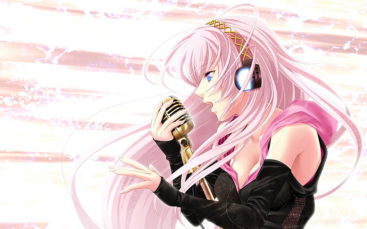 white and pink plastic clothes hanger, manga, anime, Vocaloid, HD wallpaper