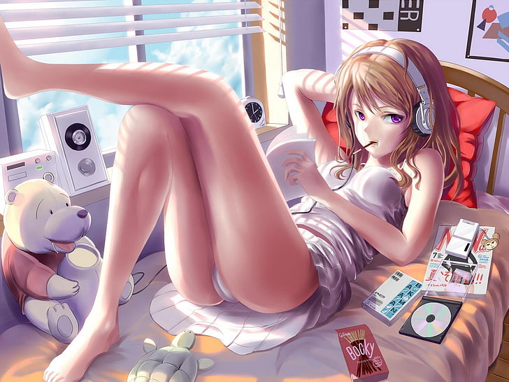 female anime character wallpaper, anime girls, original characters, HD wallpaper