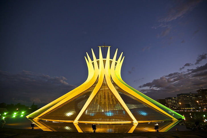 Cathedrals, Cathedral of Brasília, Brazil, HD wallpaper