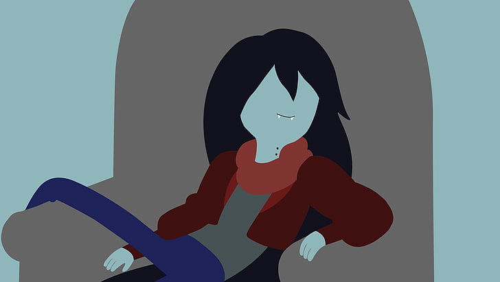 Adventure Time, Marceline the vampire queen, one person, silhouette, HD wallpaper
