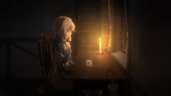 Violet Evergarden, anime, anime girls, blonde, one person, indoors