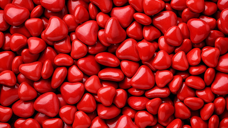Valentines Day, hearts, 8k, red, love image