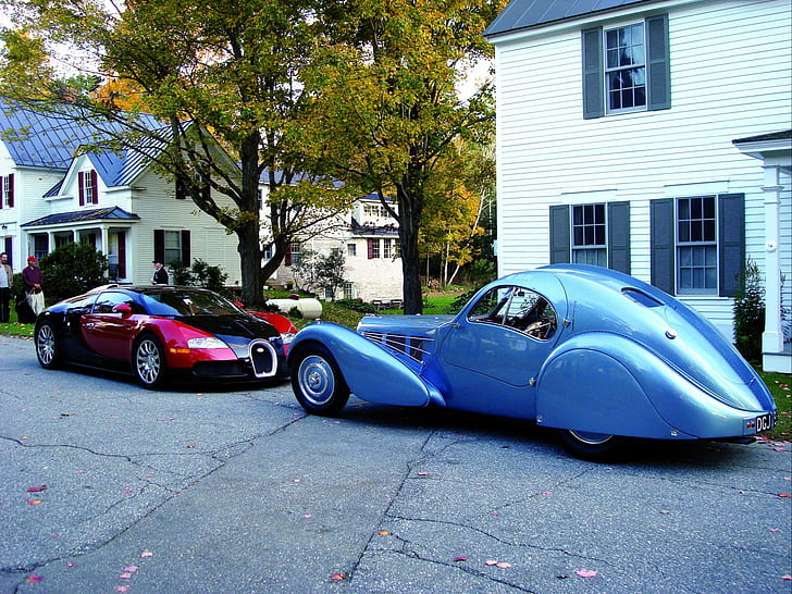 Bugatti 16.4 Veyron Sang Bleu, bugatti veyron type35, car, HD wallpaper