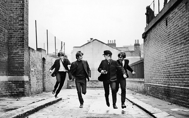 men's suit jacket, The Beatles, architecture, group of people, HD wallpaper