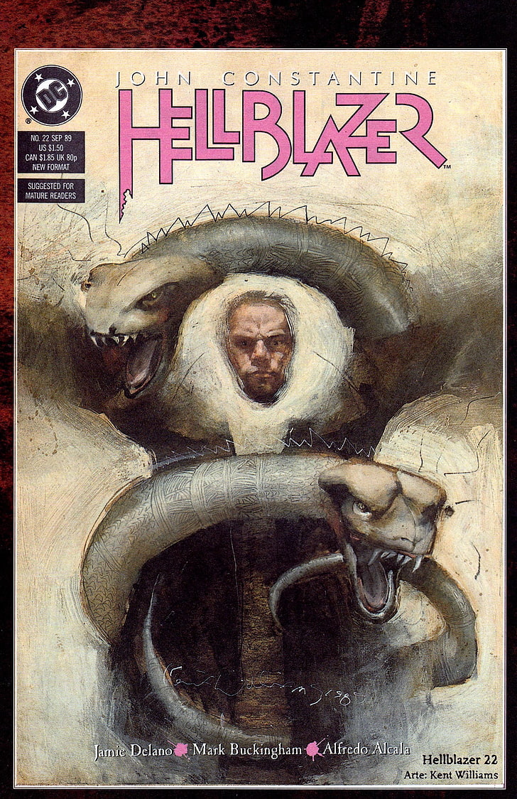 Hellblazer, John Constantine, comics, text, communication, mammal