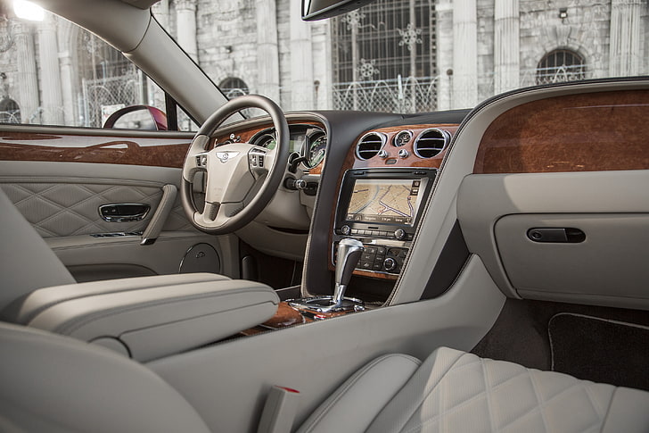 Bentley Flying Spur, luxery, sedan, interior.