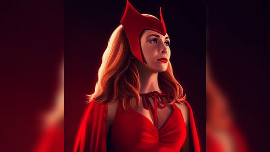 HD wallpaper: TV Show, WandaVision, Scarlet Witch, Vision (Marvel Comics) |  Wallpaper Flare