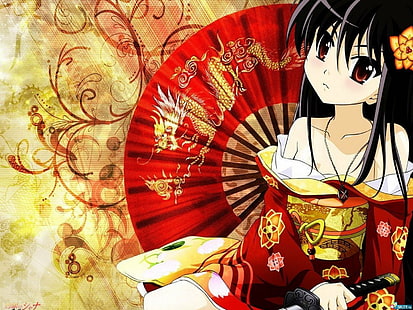 HD wallpaper: anime, clothes, geisha, girls, japanese, samurai, shakugan |  Wallpaper Flare