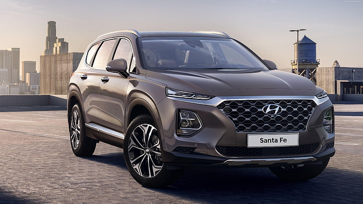 Hyundai Santa Fe, 4K, 2018 Cars, mode of transportation, city, HD wallpaper