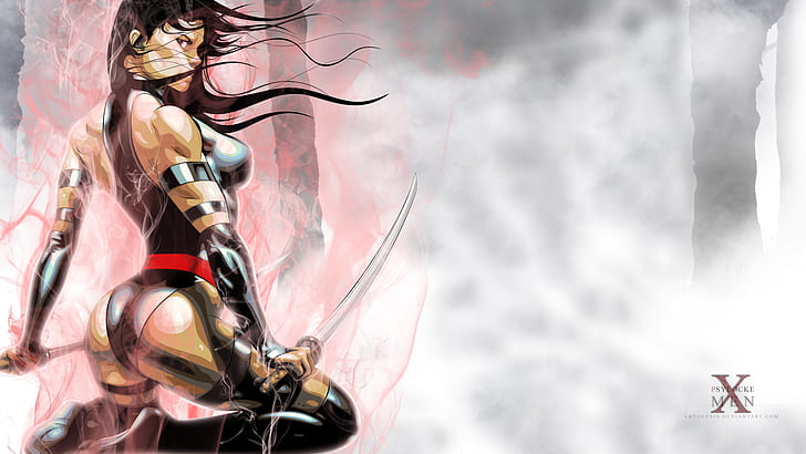 X-Men Psylocke HD, cartoon/comic, HD wallpaper