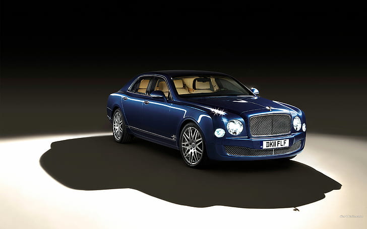 Bentley Mulsanne HD, blue sedan, cars, HD wallpaper
