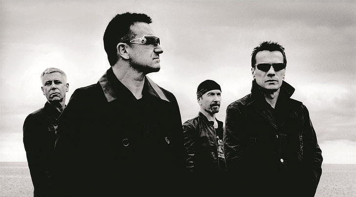 U2 Rock Band, music band photo, group of people, sky, leisure activity, HD wallpaper