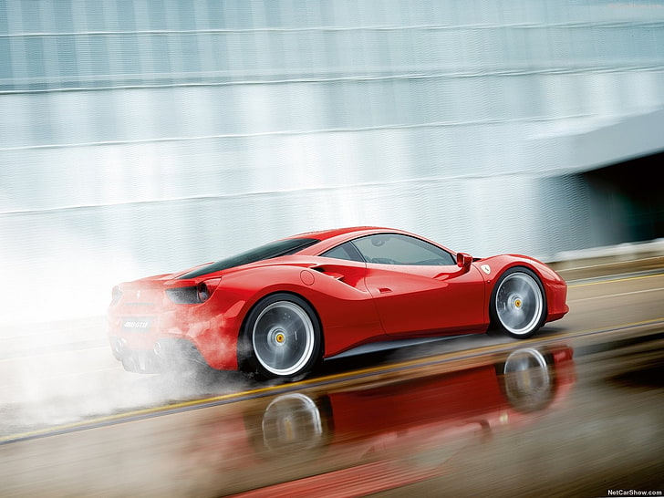 Ferrari, Ferrari 488 GTB, car, red cars, transportation, mode of transportation, HD wallpaper