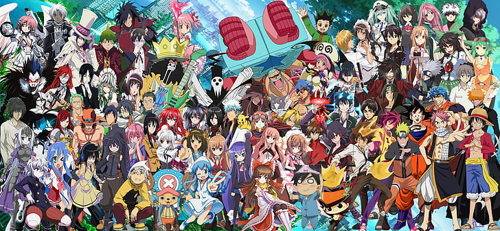 anime characters wallpaper, Crossover, Acchi Kocchi, Akeno Himejima