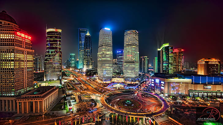 Shanghai World Financial And Trade Center Of China, Highly Populated City Leading Architecture And Transport With The Longest Subway Network In The World Fastest Train, HD wallpaper