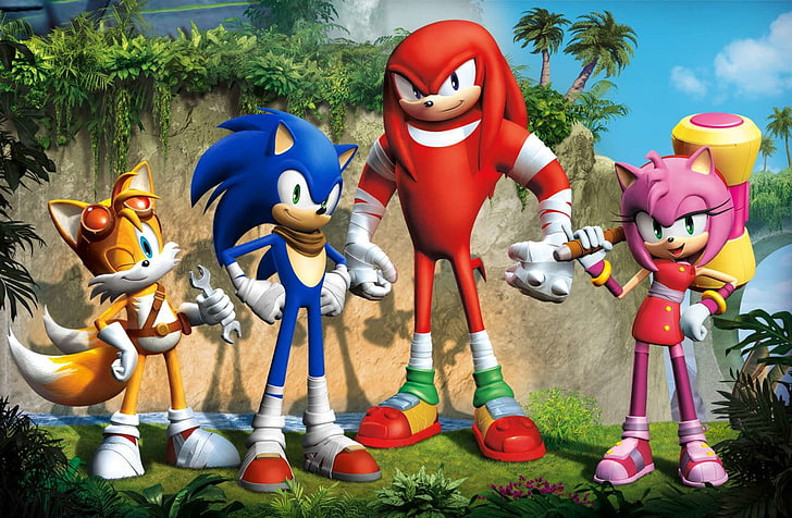 Sonic, Sonic Boom, Amy Rose, Knuckles the Echidna, Miles 