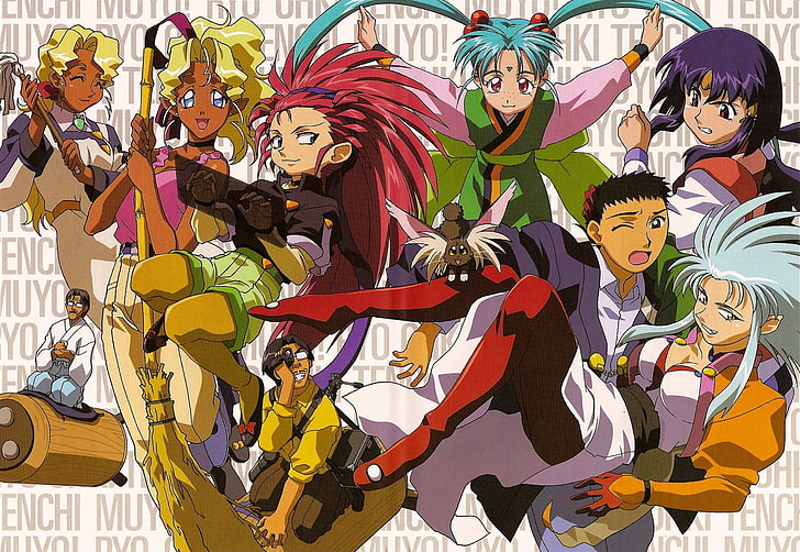 Anime, Tenchi Muyo!, group of people, arts culture and entertainment, HD wallpaper