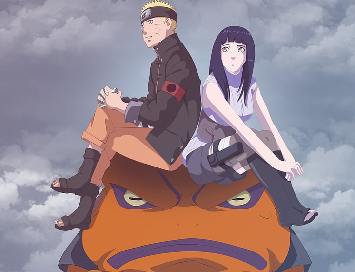 Naruto digital wallpaper, sky, pretty, ninja, hero, asian, cute, HD wallpaper